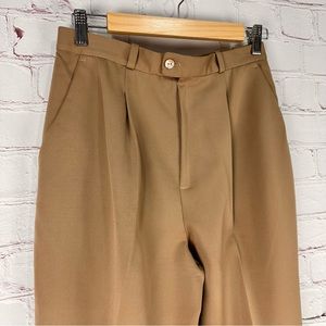 JP Silver vintage high waist khaki trousers with pleats size 12, 100% pure wool